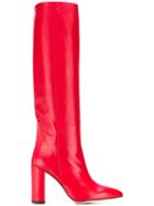 Paris Texas Knee Length Boots - Red