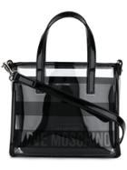 Love Moschino Clear Logo Crossbody Bag - Black