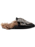 Gucci Princetown Leather With Bow - Black
