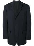 Yohji Yamamoto Oversized Single Breasted Blazer - Blue