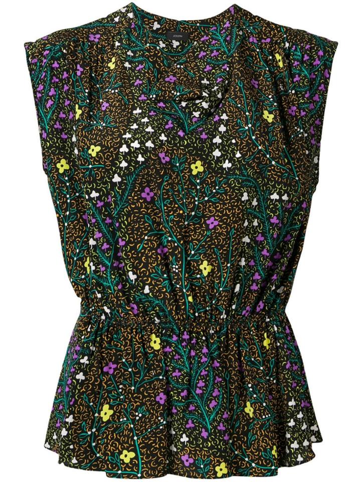 Joseph Lionel-trellis Floral Top - Black