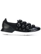 Moncler Studded Slip-on Sneakers - Black