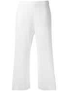 Fabiana Filippi Soft Wide Leg Cropped Trousers - White