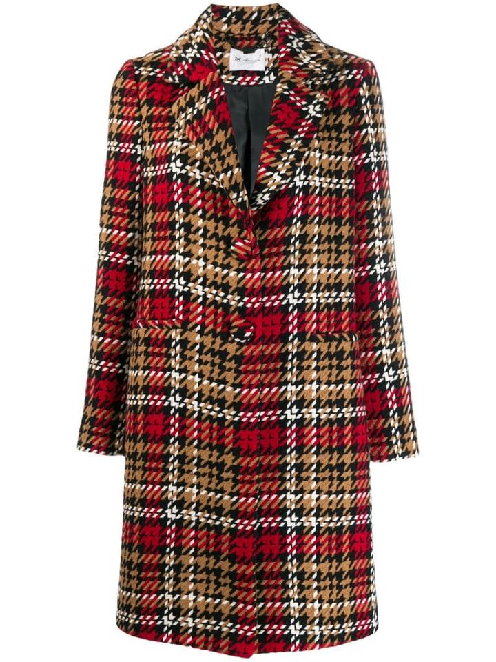 Be Blumarine Houndstooth Coat - Red