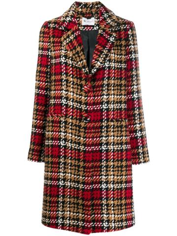 Be Blumarine Houndstooth Coat - Red