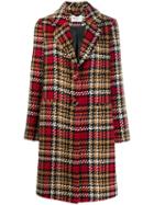 Be Blumarine Houndstooth Coat - Red