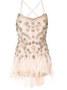 Loulou Embellished Mini Dress - Neutrals