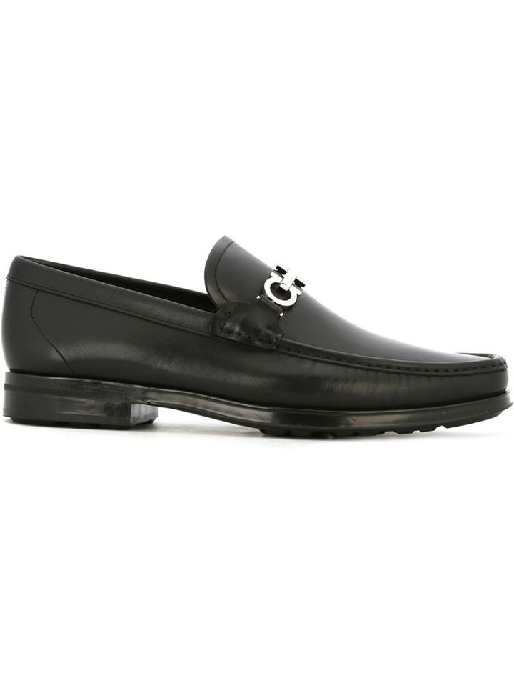 Salvatore Ferragamo Master 3 Loafers, Men's, Size: 8, Black, Calf Leather/leather/rubber