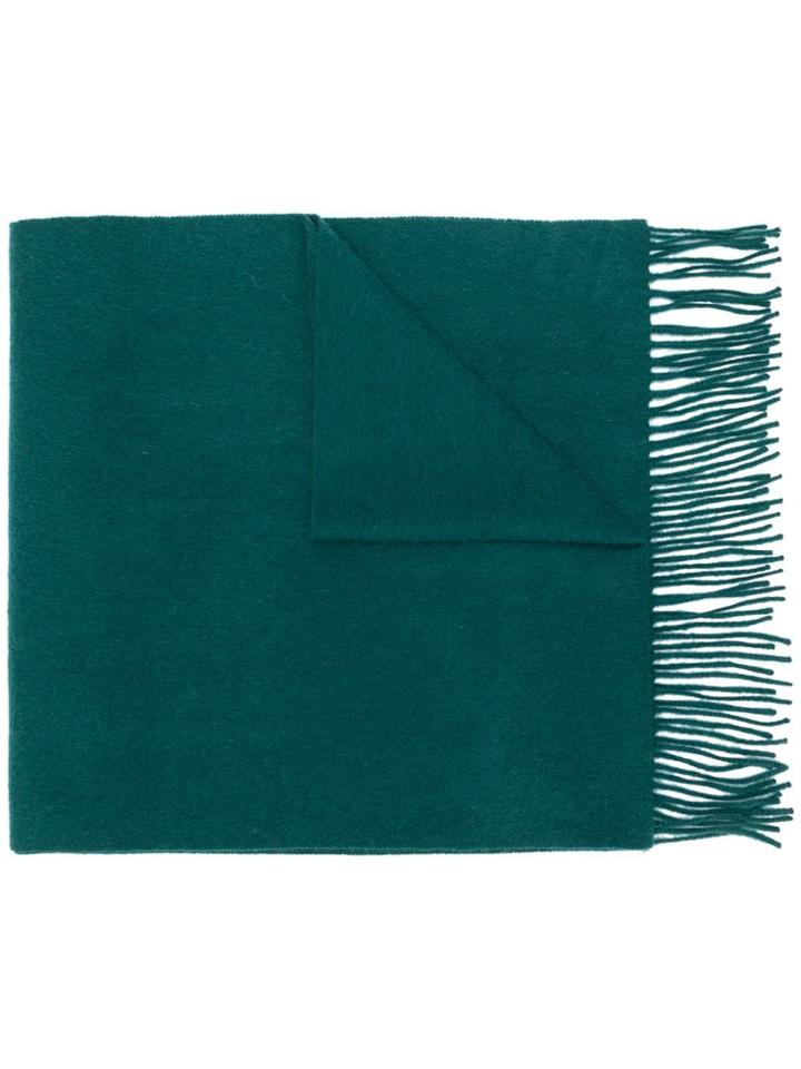 N.peal Large Woven Scarf - Green