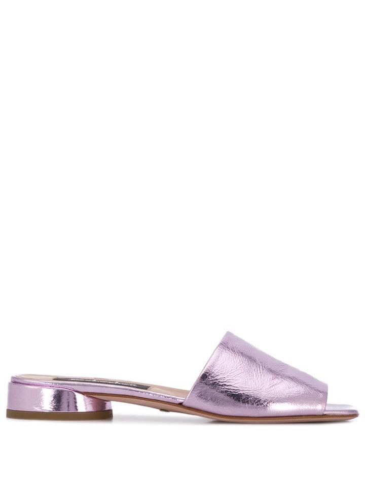 Sebastian Metallic Sandals - Purple