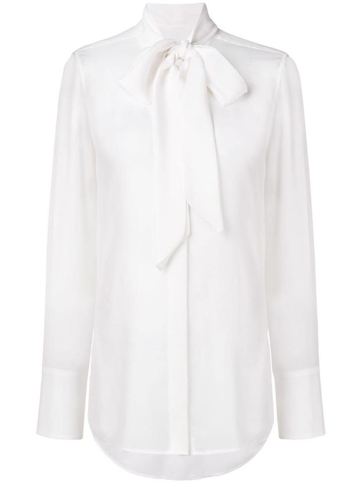 Equipment Pussy Bow Blouse - White