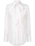 Equipment Pussy Bow Blouse - White
