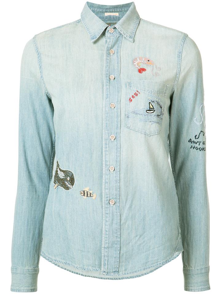 Mother - Denim Shirt - Women - Cotton - L, Blue, Cotton