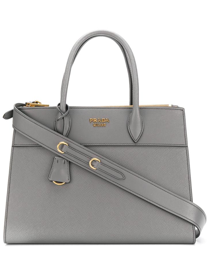 Prada Paradigme Saffiano Tote Bag - Grey