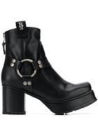 R13 O-ring Platform Boots - Black
