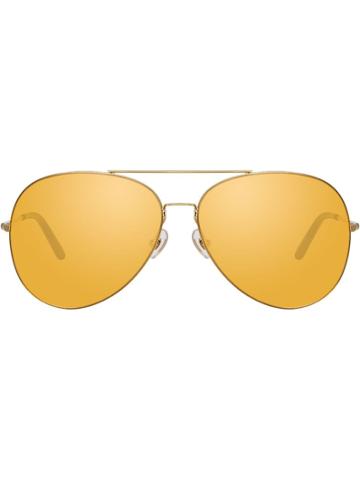 Matthew Williamson Aviator Frame Sunglasses - Gold