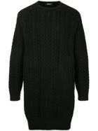 Undercover Knit Longline Pullover - Black