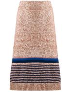 See By Chloé Textured Knit Midi Skirt - Brown