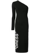 Off-white Fitted One Shoulder Dress - Black