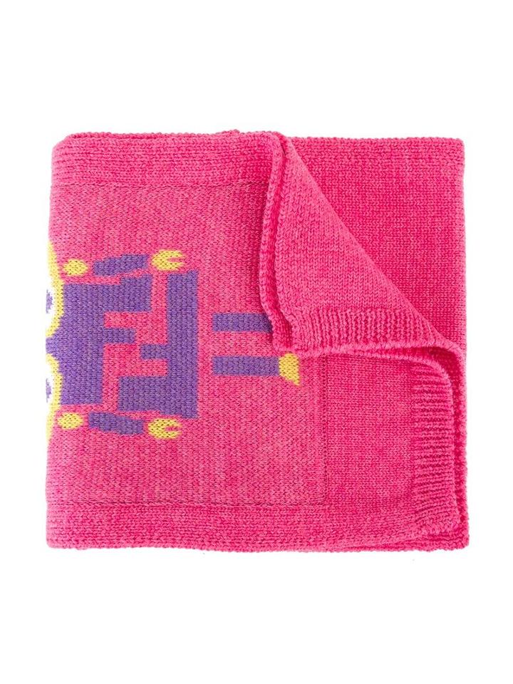Fendi Kids 'robot Monster' Scarf, Girl's, Pink/purple