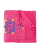 Fendi Kids 'robot Monster' Scarf, Girl's, Pink/purple