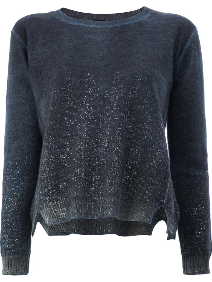 Avant Toi Flocked Jumper - Blue
