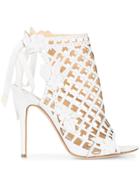 Marchesa Edith Cage Sandals - White