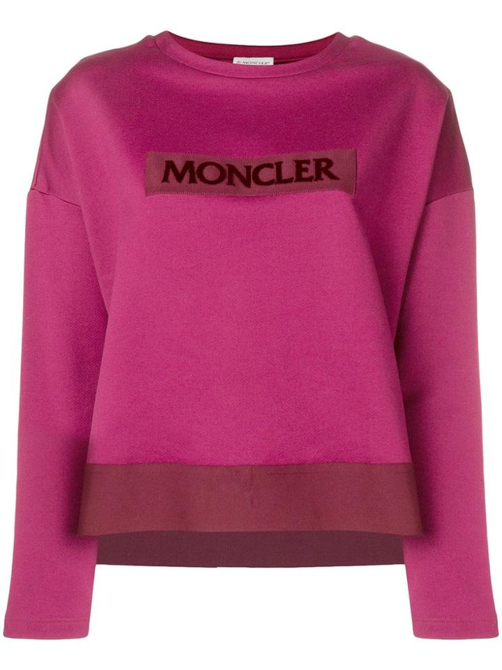 Moncler Logo Patch Sweatshirt - Pink & Purple