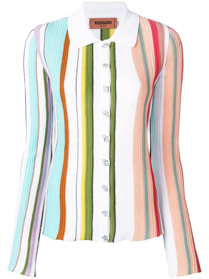 Missoni Ribbed Knitted Shirt - Blue