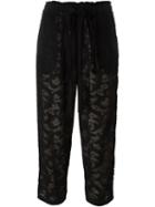 Oscar De La Renta Lace Cropped Trousers