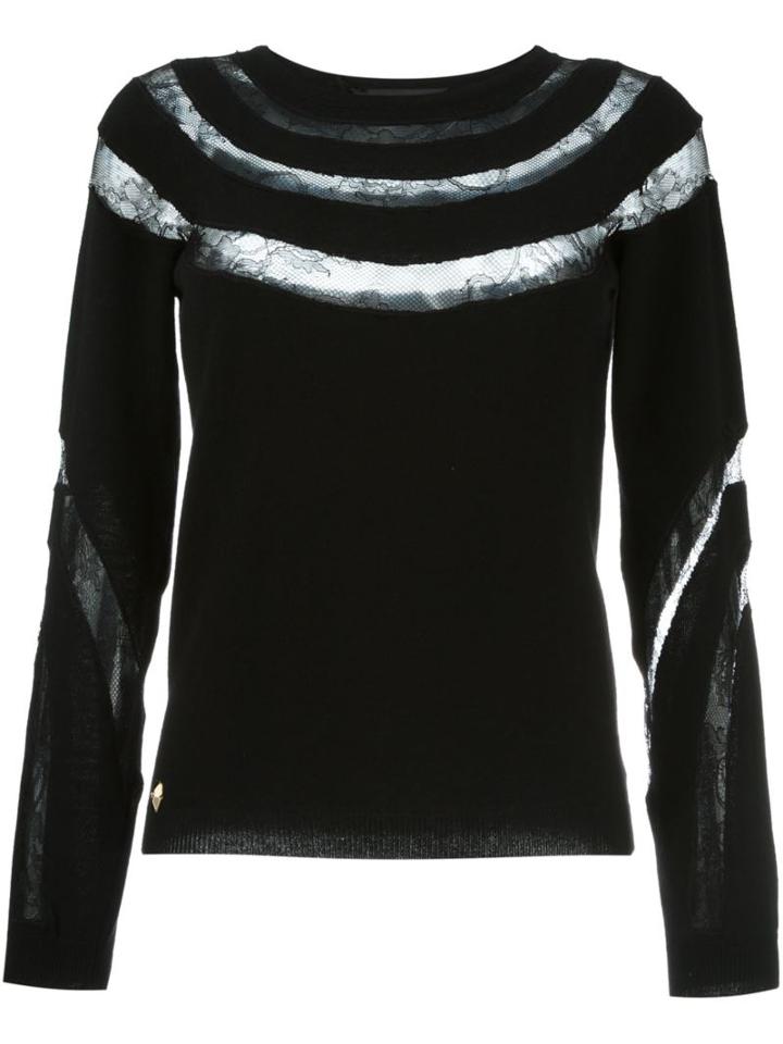 Philipp Plein 'over And Over' Jumper, Women's, Size: Small, Black, Polyamide/viscose/cashmere/merino