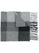 Paul Smith Cashmere Checked Scarf, Men's, Grey, Cashmere