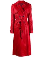 Kwaidan Editions Plongee Belted Trench Coat - Red