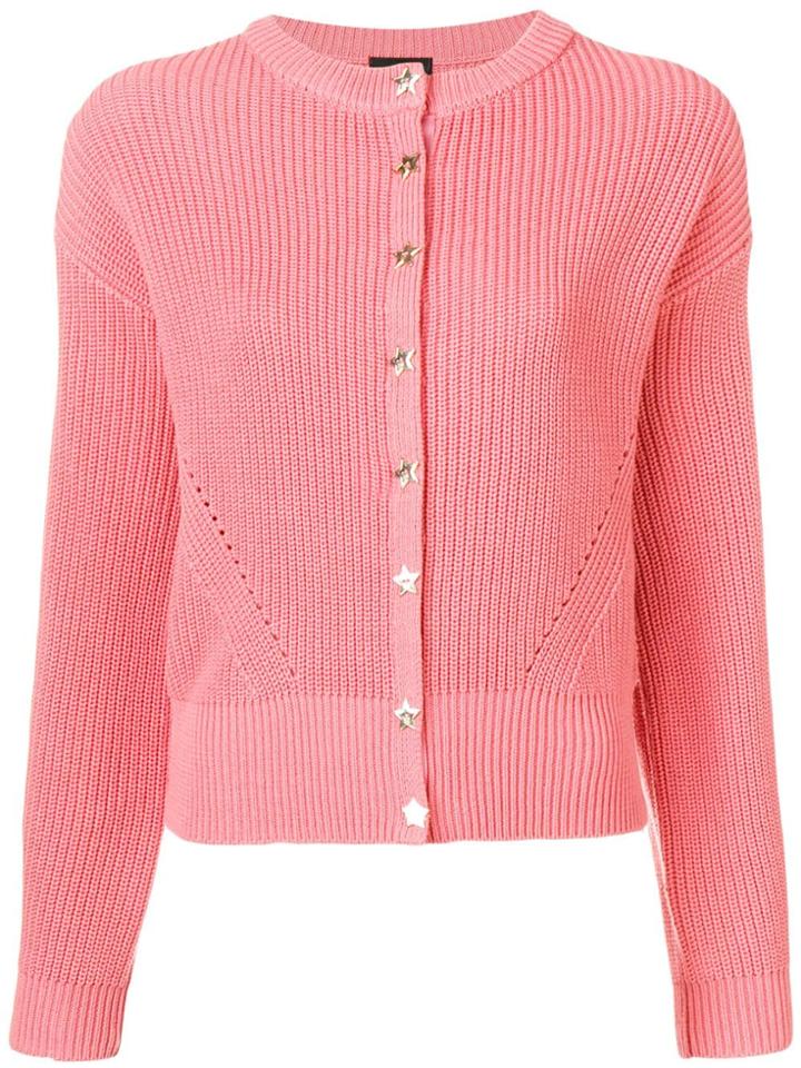 Elisabetta Franchi Ribbed Knit Cardigan - Pink