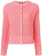 Elisabetta Franchi Ribbed Knit Cardigan - Pink