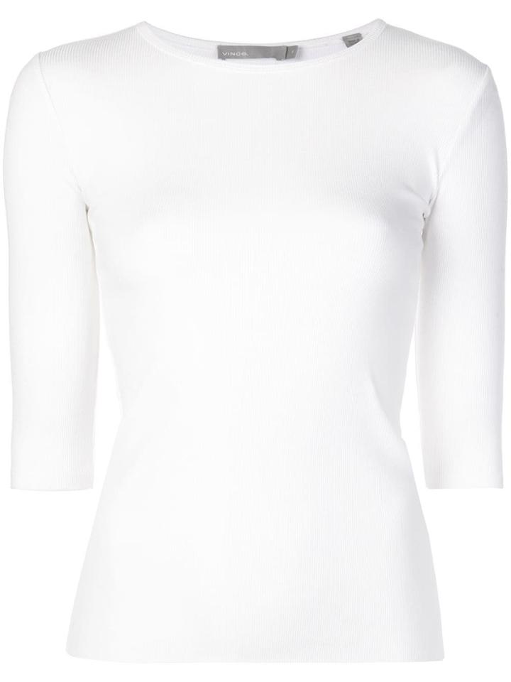 Vince Ribbed T-shirt - White