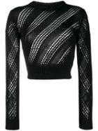 Saint Laurent Knitted Mesh Top - Black