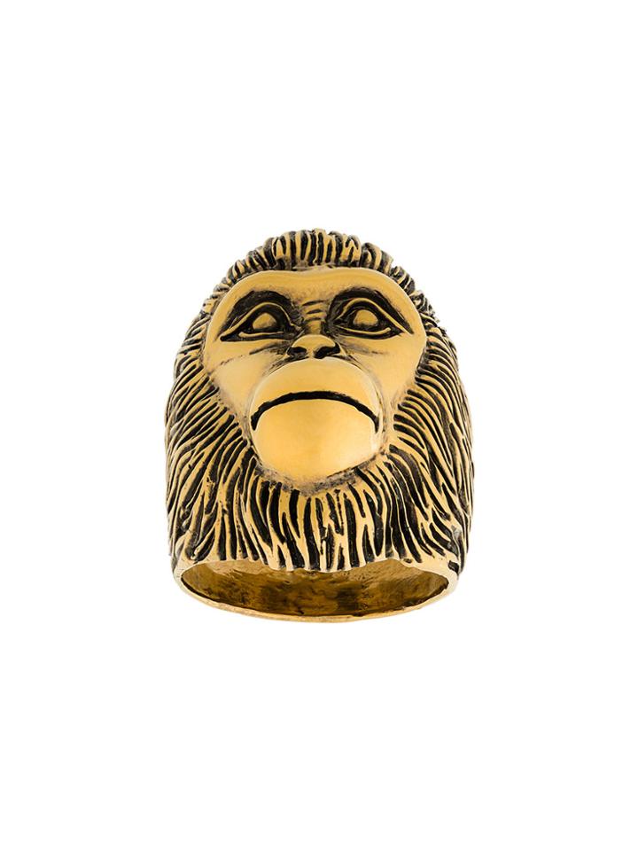 Gucci Monkey Head Ring - Metallic
