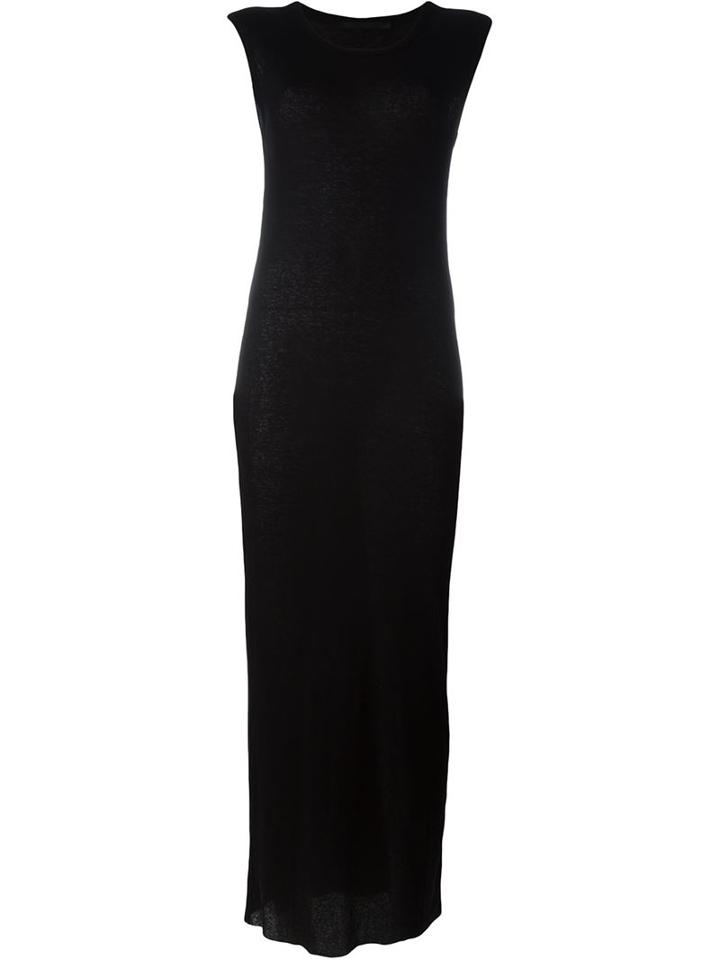 Haider Ackermann Back Print Maxi Dress, Women's, Size: Large, Black, Cotton/cashmere