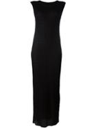 Haider Ackermann Back Print Maxi Dress, Women's, Size: Large, Black, Cotton/cashmere