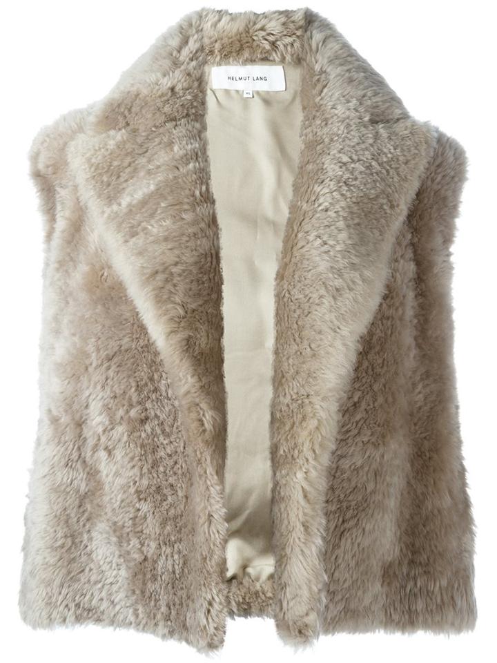 Helmut Lang Shearling Vest, Women's, Size: Xs, Grey, Silk/lamb Fur