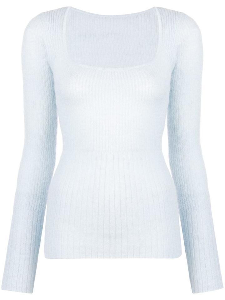Jacquemus Ribbed Knit Sweater - Blue