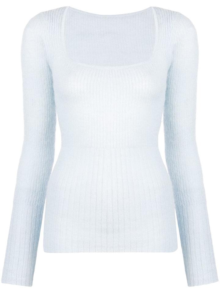 Jacquemus Ribbed Knit Sweater - Blue