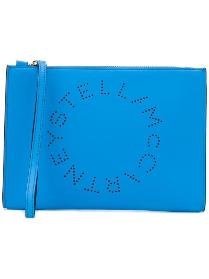 Stella Mccartney Stella Logo Clutch Bag - Blue