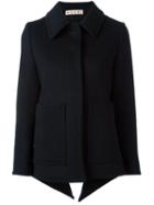 Marni Fluted Jacket, Women's, Size: 42, Black, Cotton/viscose/virgin Wool