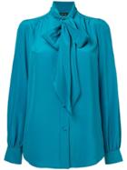 Marc Jacobs Pussy Bow Blouse - Green
