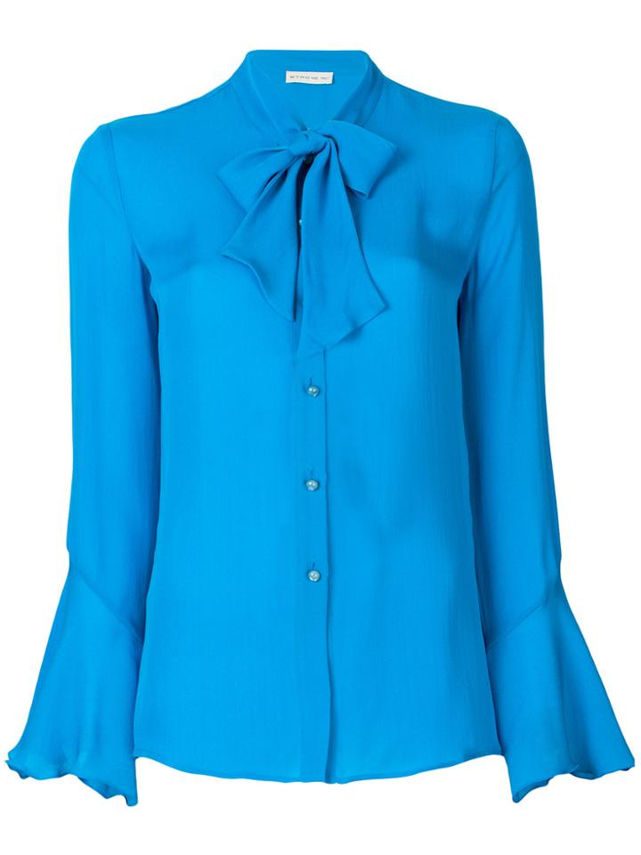 Etro Pussy Bow Shirt - Blue