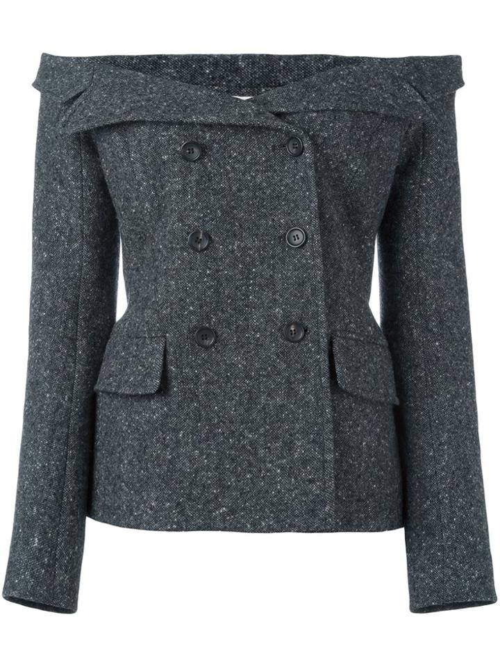 Faith Connexion Tweed Sailor Jacket - Grey