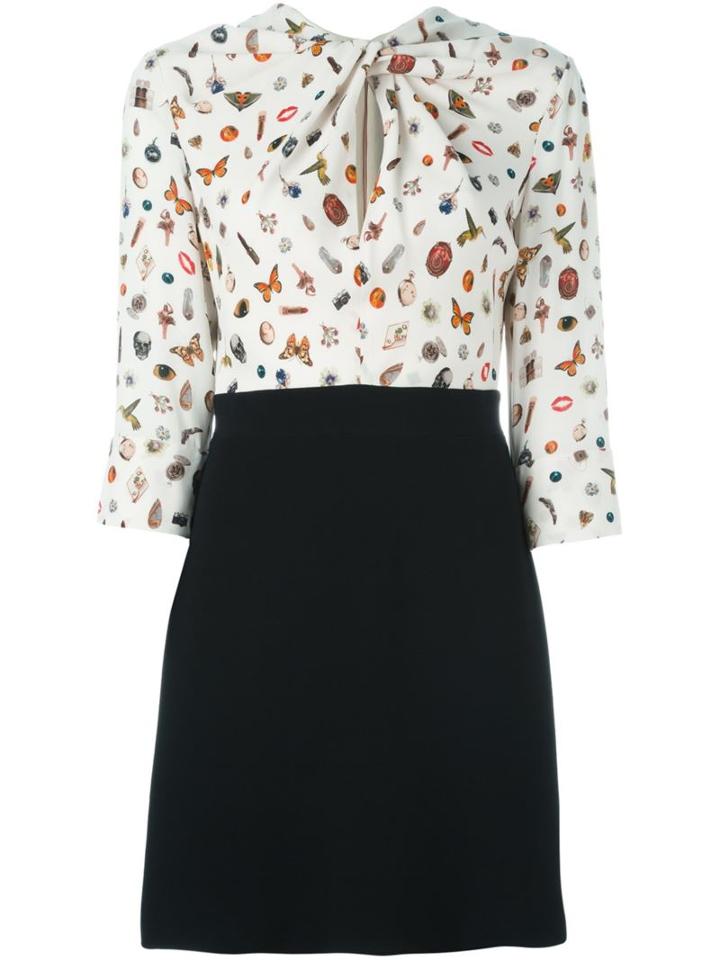 Alexander Mcqueen 'obsession' Print Knot Dress