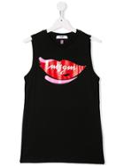 Msgm Kids Teen Graphic Print Tank Top - Black